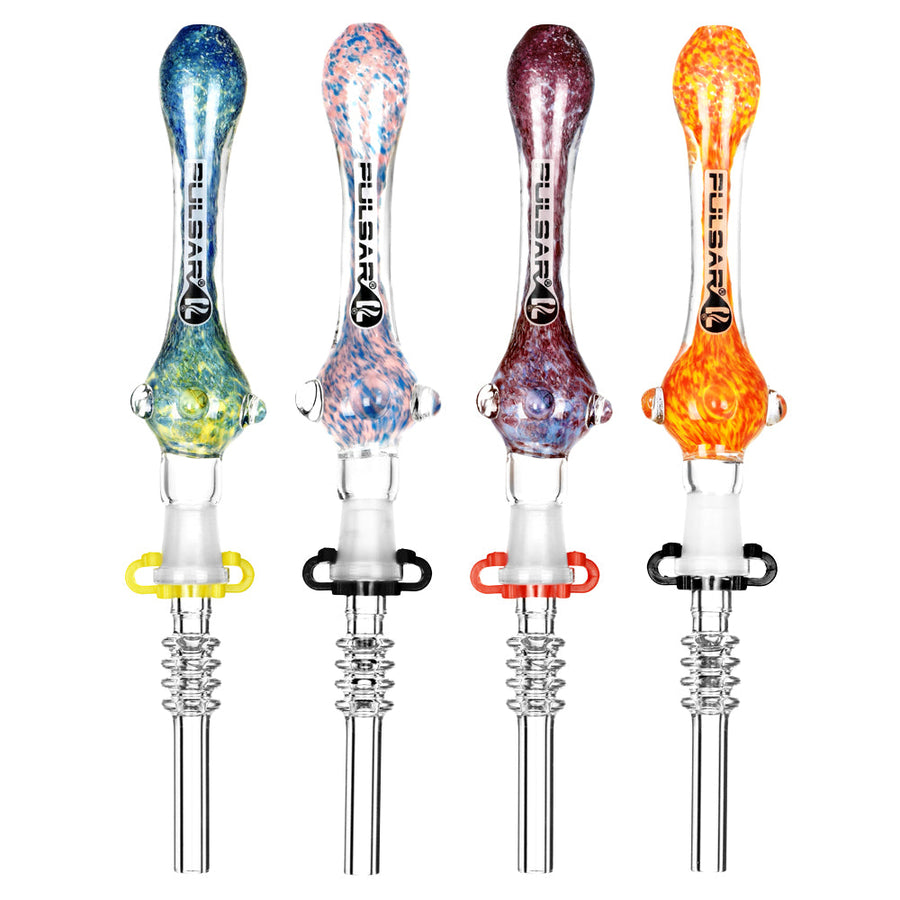 Pulsar Candy Frit Twist Dab Straw - 7.5"/Colors Vary - Headshop.com