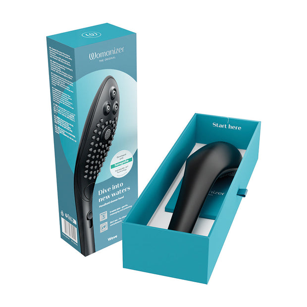 Womanizer Wave Shower Head Masturbator Black - Headshop.com