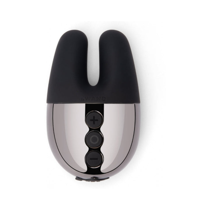 Le Wand Chrome Double Vibe Rechargeable Silicone Mini Vibrator Black - Headshop.com