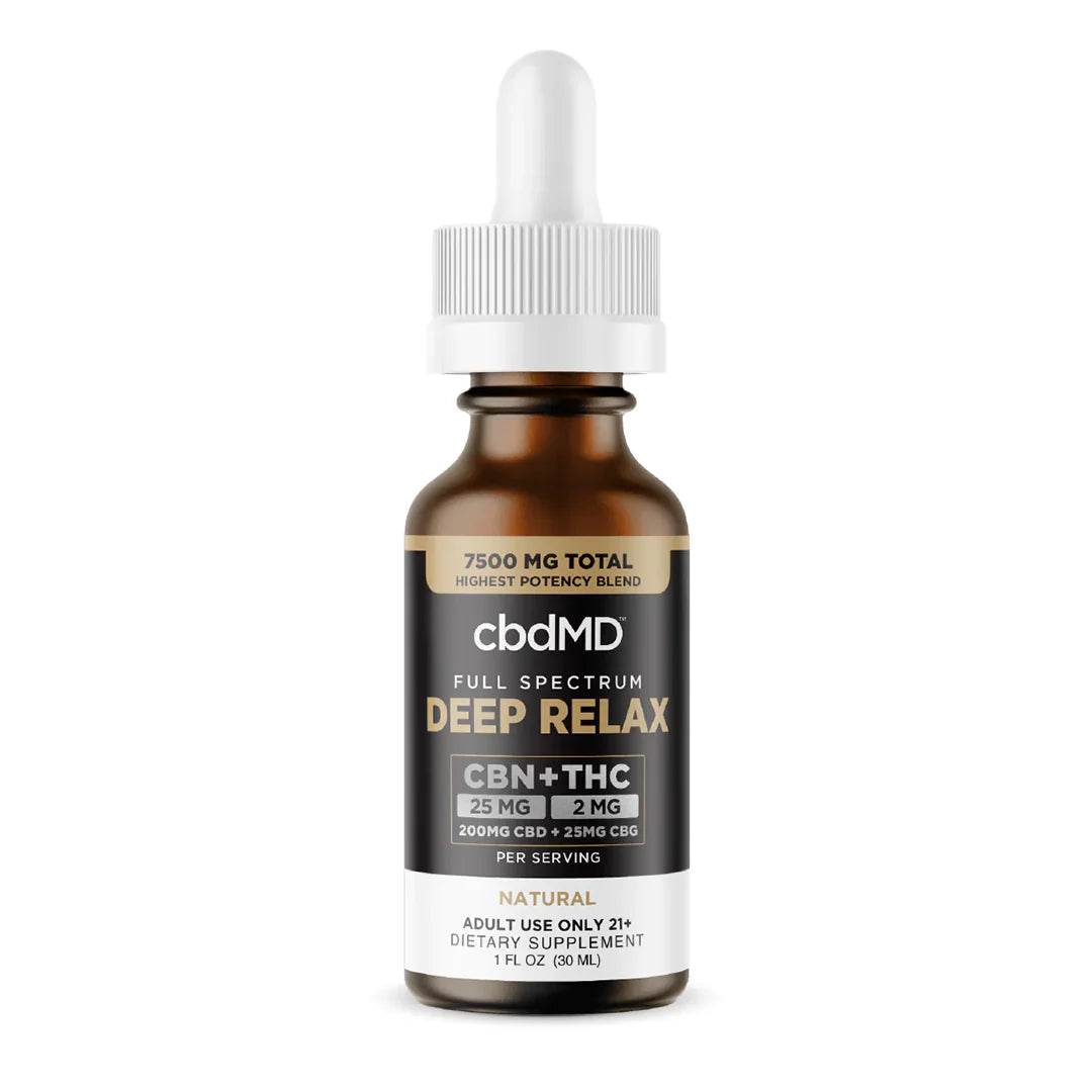 cbdMD Full Spectrum CBD + CBG Oil Deep Sleep Drops - 7500MG - Headshop.com