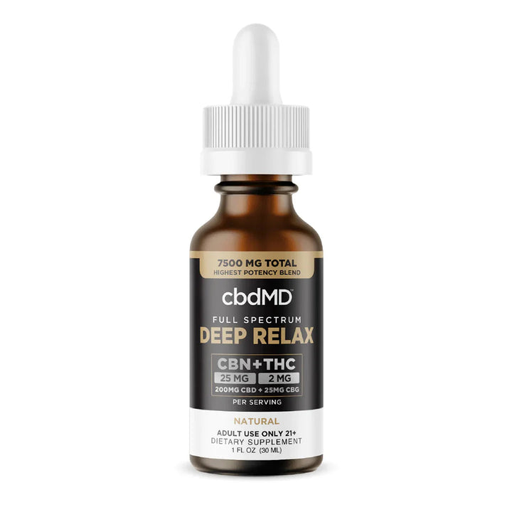 cbdMD Full Spectrum CBD + CBG Oil Deep Sleep Drops - 7500MG - Headshop.com