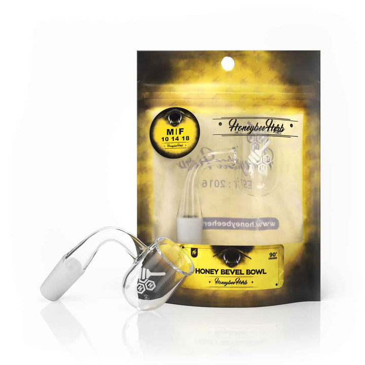 Honey Bevel Bowl Quartz Banger - 90° Degree | YL - Headshop.com