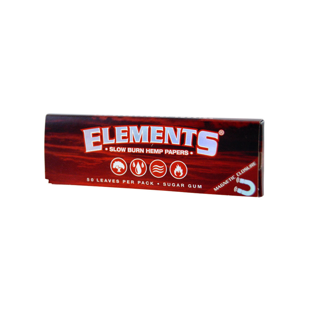 Elements Red Slow Burn Hemp Rolling Papers - Headshop.com
