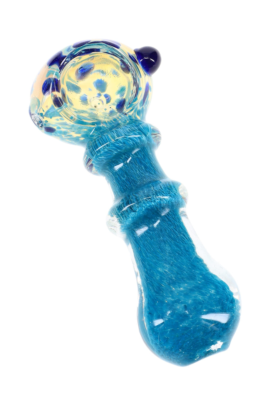 Silver-Fumed Color-Changing Dotted Spoon Pipe “Dot Pop” – 3½″ – Assorted Colors - Headshop.com