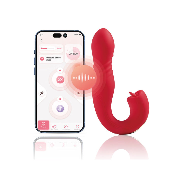 Honey Play Box Joi Thrust 2 App-Controlled Thrusting Vibrator & Clit Licker - Headshop.com