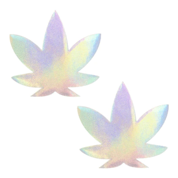 Neva Nude Pasty Weed Leaf Holographic - Headshop.com