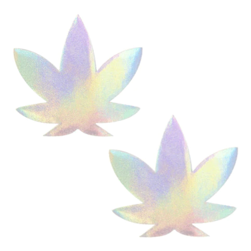 Neva Nude Pasty Weed Leaf Holographic - Headshop.com
