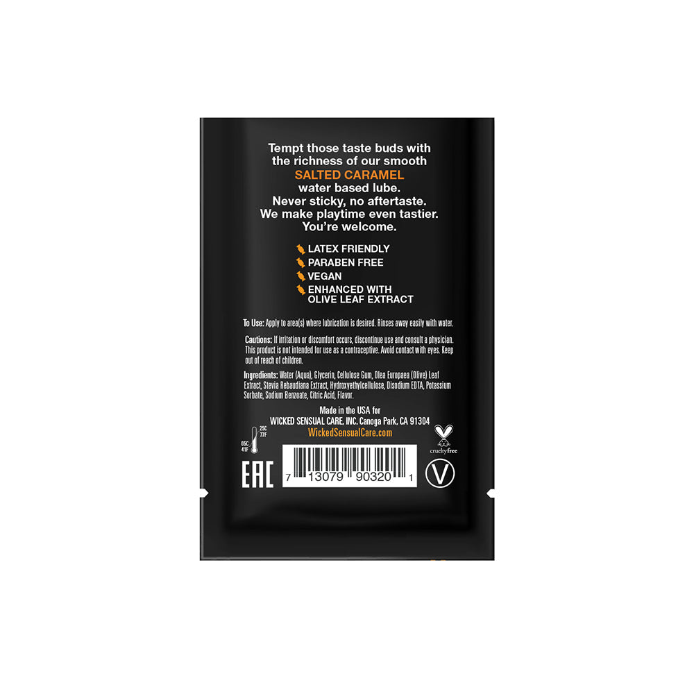 Wicked Aqua Salted Caramel Water-Based Lubricant Packettes 144-Count - Headshop.com