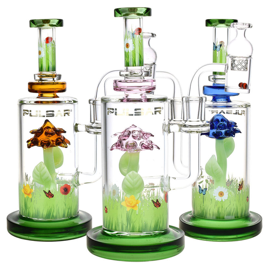 Pulsar The Power Of Flower Dab Rig Set w/ Carb Cap | 9" | 14mm F - Headshop.com