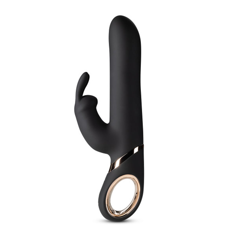 Blush Lush Victoria Rechargeable Silicone Rabbit Vibrator Black - Headshop.com