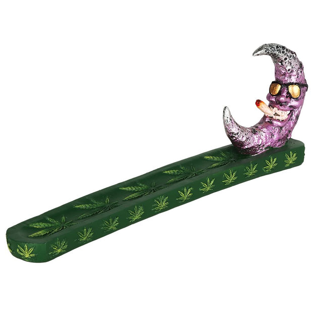 Cool Stoner Moon Polyresin Incense Burner - 11.2"