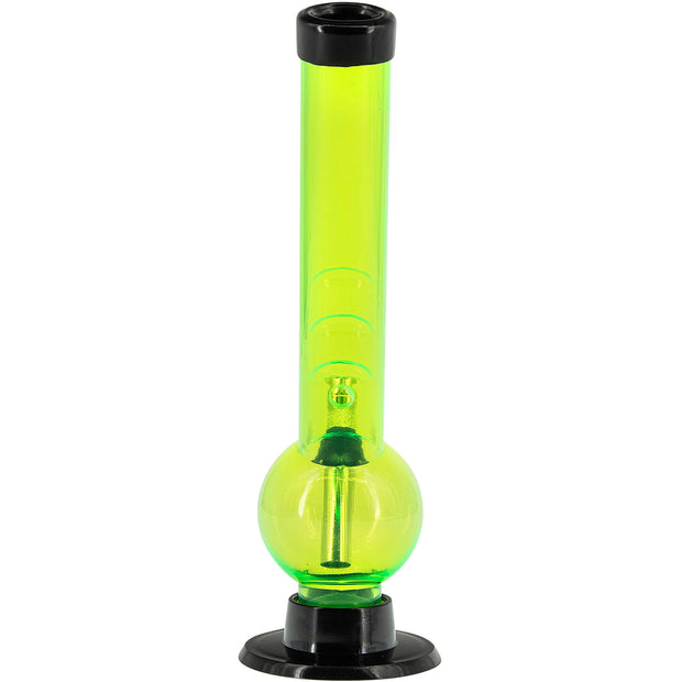 Acrylic Angled Neck Bubble Bong  8" - Multiple Colors