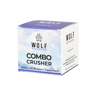 Wolf Grinders Combo Crusher All-In-One Cannabis Kit | 2.7" Wolf Grinders Combo Crusher All-In-One Cannabis Kit | Packaging - Headshop.com