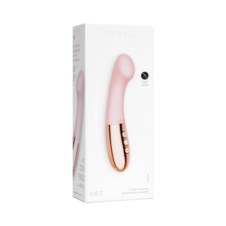 Le Wand Gee Rechargeable Silicone G-Spot Targeting Vibrator Rose Gold - Headshop.com