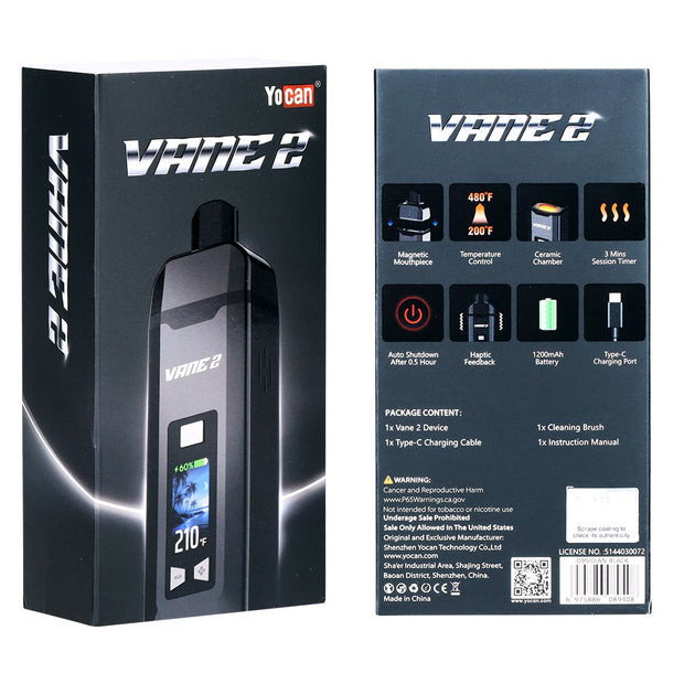 Yocan Vane 2 Dry Herb Vaporizer | 1200mAh - Headshop.com