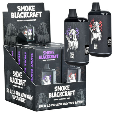 10CT DISP - Smoke BlackCraft x Pulsar 510 DL 2.0 PRO VV Vape Bar - 1000mAh / Assorted Colors - Headshop.com