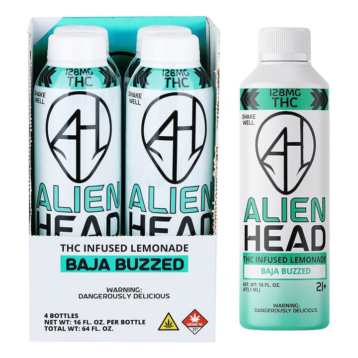 Alien Head D9 THC Lemonade | 16oz | 128mg | 4ct - Headshop.com