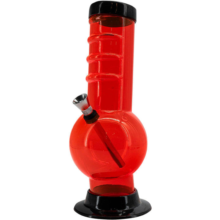 Acrylic Bent Neck Bubble Base Bong 9-12"