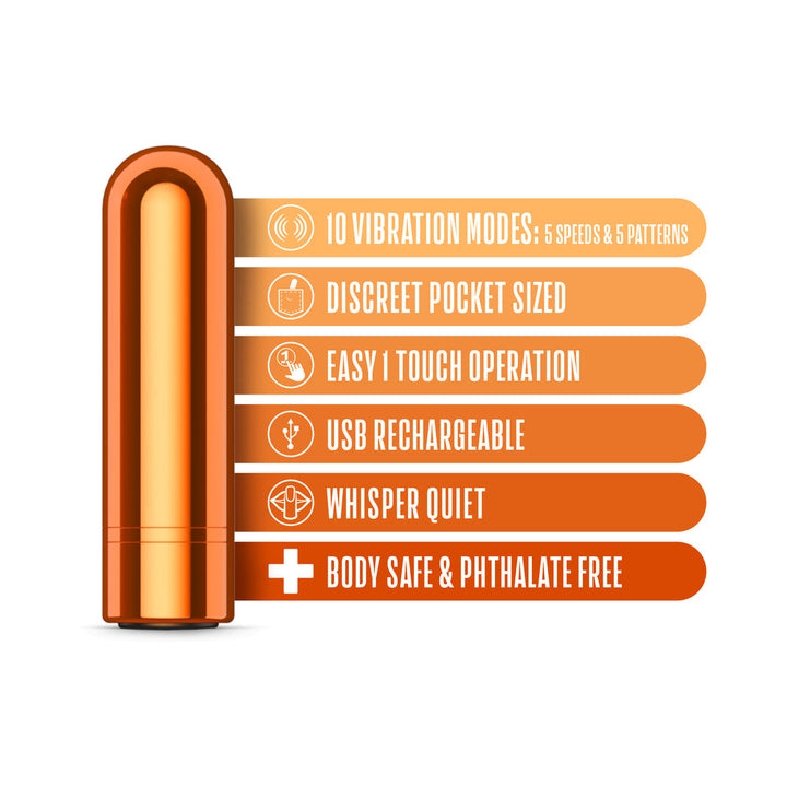 Kool Vibes Rechargeable Mini Bullet Tangerine - Headshop.com