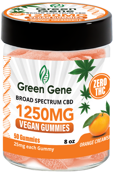 Green Genie CBD Vegan Pectin Infused Gummies w/ B12 Vitamins (625MG - 2500MG) - Headshop.com