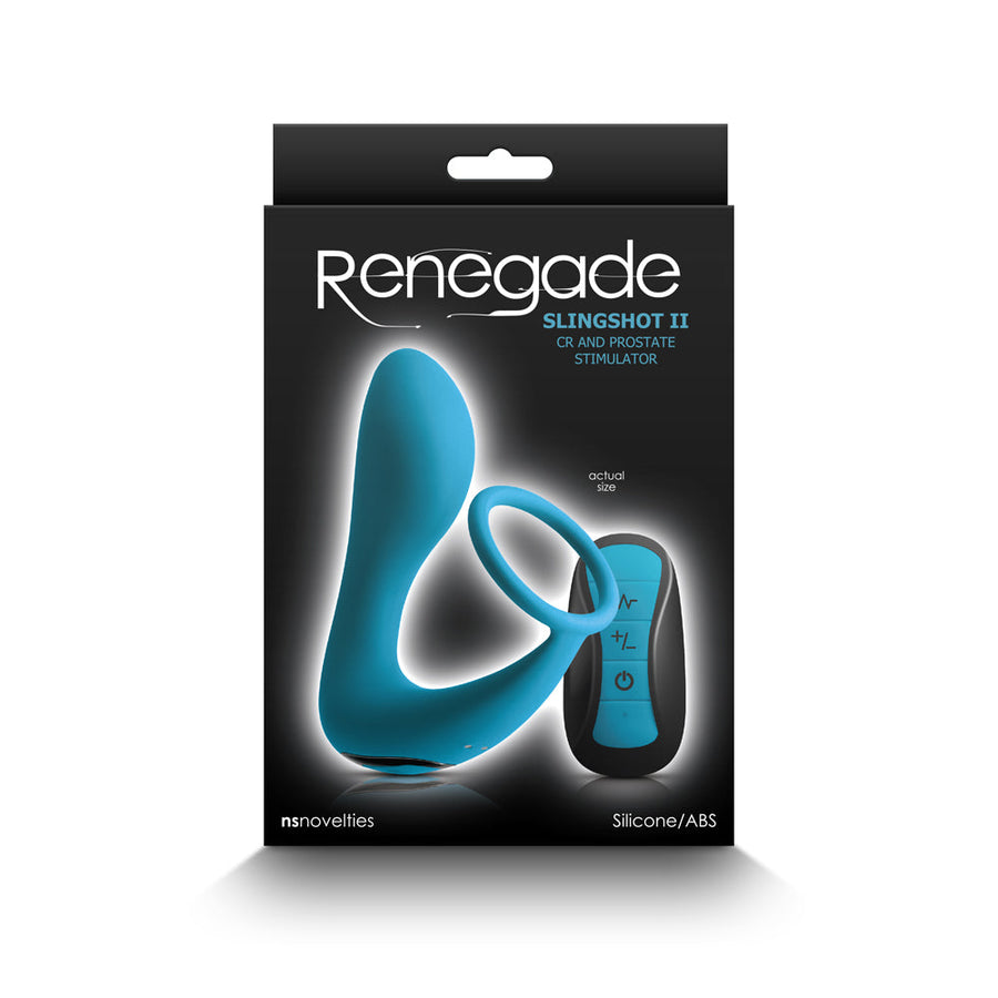 Renegade Slingshot II Cock Ring & Prostate Stimulator Teal - Headshop.com