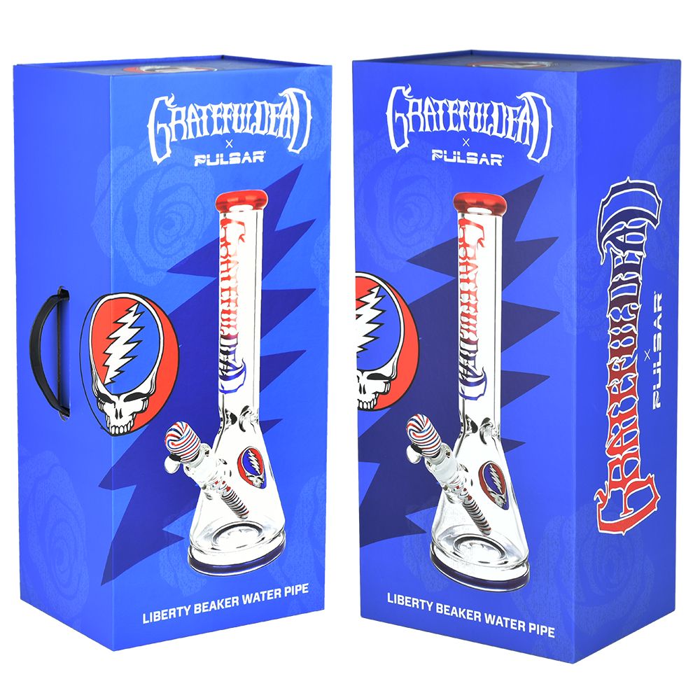 Grateful Dead x Pulsar "Liberty Beaker" Water Pipe - 15.75" / 14mm F - Headshop.com