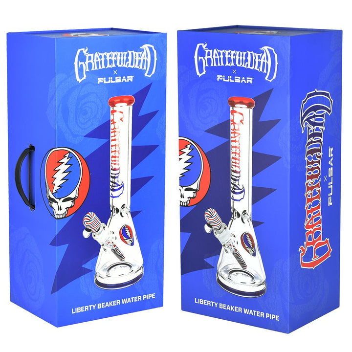 Grateful Dead x Pulsar "Liberty Beaker" Water Pipe - 15.75" / 14mm F - Headshop.com