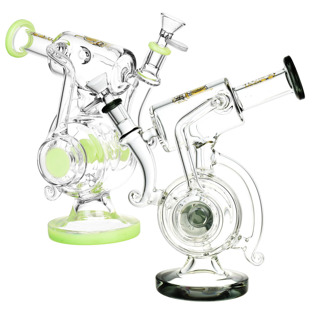 Lookah Glass Teardrop Tusk Recycler - 9.5"/14mm F/Colors Vary - Headshop.com