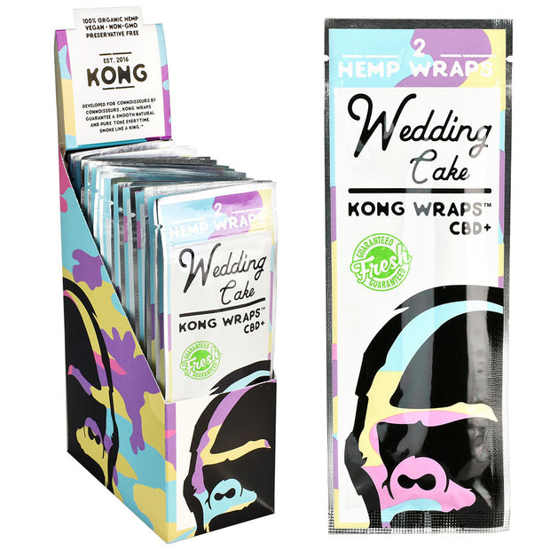 25PC DISP- Kong Organic Hemp Wraps - 2pk - Headshop.com