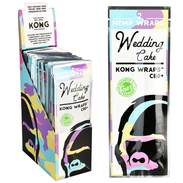 25PC DISP- Kong Organic Hemp Wraps - 2pk - Headshop.com