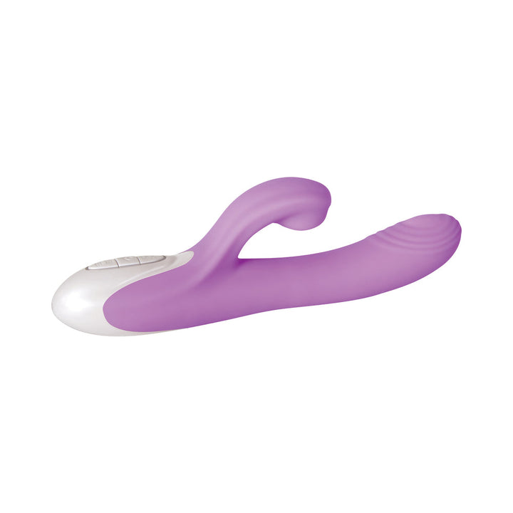 Evolved Super Sucker Rechargeable Thumping Suction Silicone Dual Stimulator Purple - Headshop.com