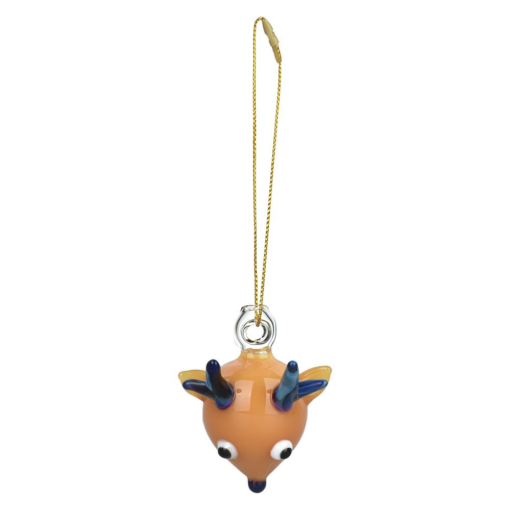Santa's Secret Hangable Glass Christmas Ornament - 2.25" / Reindeer - Headshop.com