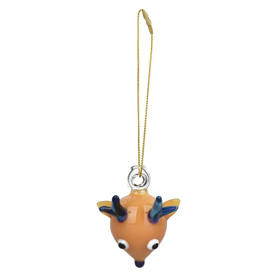 Santa's Secret Hangable Glass Christmas Ornament - 2.25" / Reindeer - Headshop.com