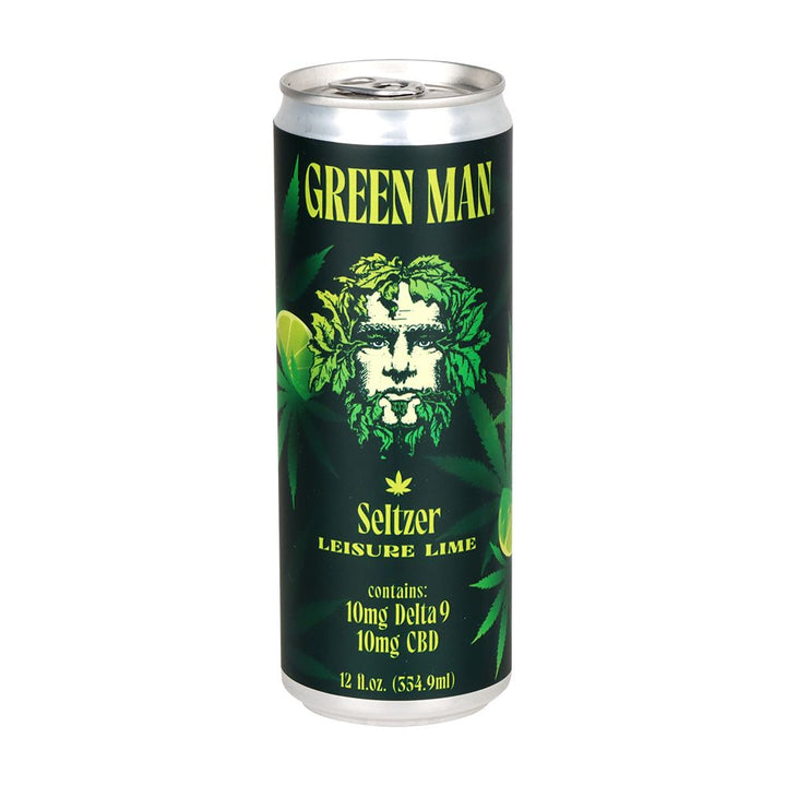 24CT CASE - Asheville Dispensary Green Man Nano Cannabis D9 Seltzer - Leasure Lime / 10MG D9 / 10MG CBD