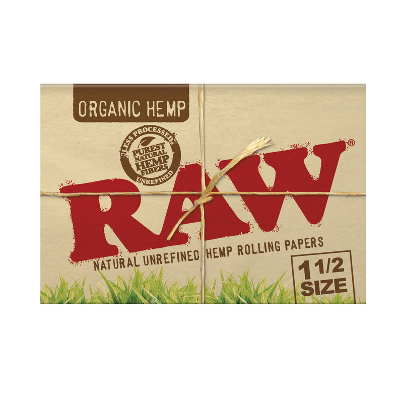 RAW Organic Hemp Rolling Papers - 1 1/2" 25 pcs - Headshop.com