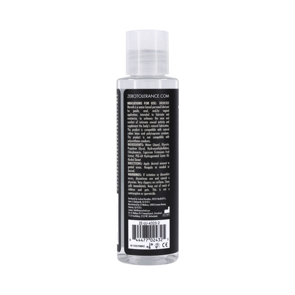 Zero Tolerance Drenched Warmth Water-Based Warming Lubricant 4 oz. - Headshop.com