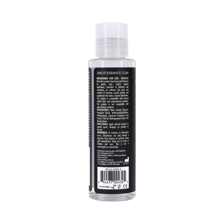 Zero Tolerance Drenched Warmth Water-Based Warming Lubricant 4 oz. - Headshop.com