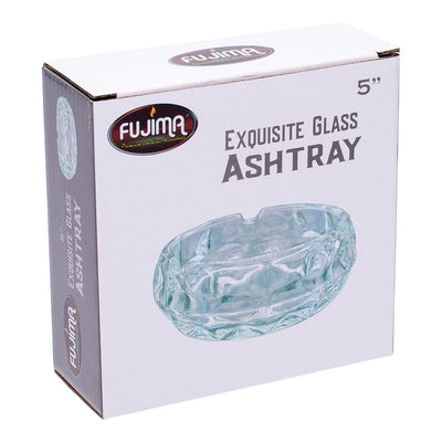 Fujima Exquisite Faceted Glass Ashtray - Crystal Clear / 5" - Headshop.com