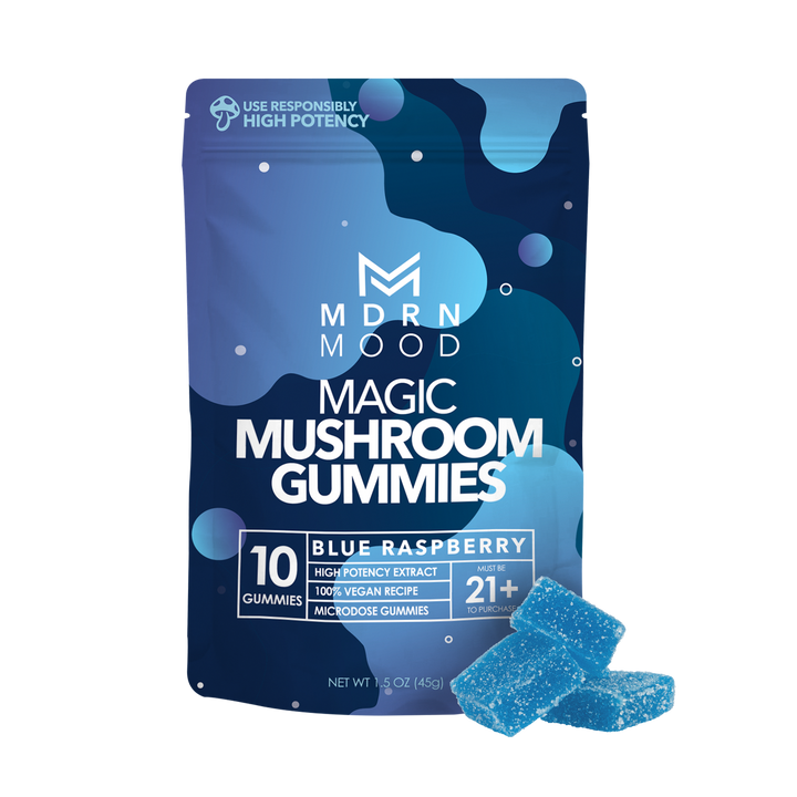 MDRN MOOD Magic Mushroom Gummies - Blue Raspberry - Headshop.com