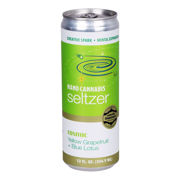 24CT CASE - Asheville Dispensary Nano Cannabis D9 Cosmic Seltzer - 12oz / 15mg / Yellow Grapefruit / Blue Lotus