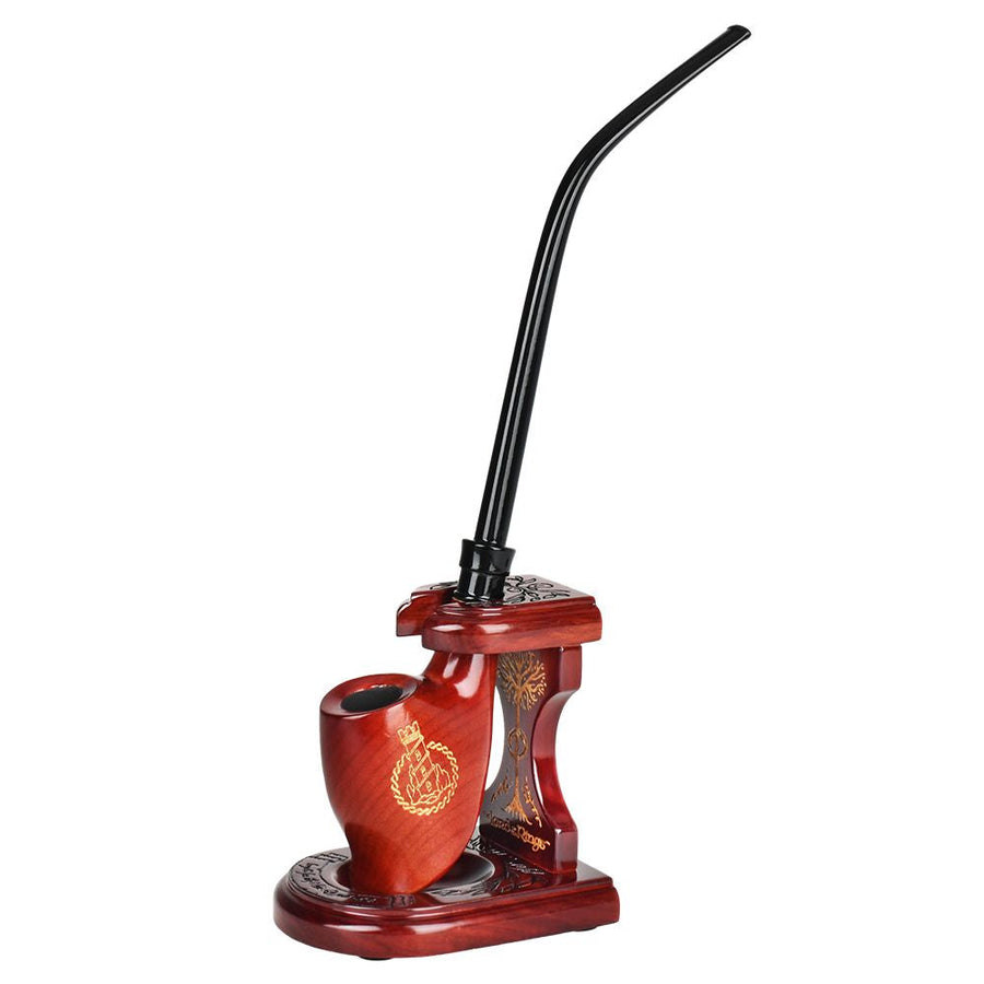 Pulsar Shire Pipes x LoTR TWO TOWERS Pipe & MIDDLE-EARTH Pipe Stand Bundle - 12" - Headshop.com