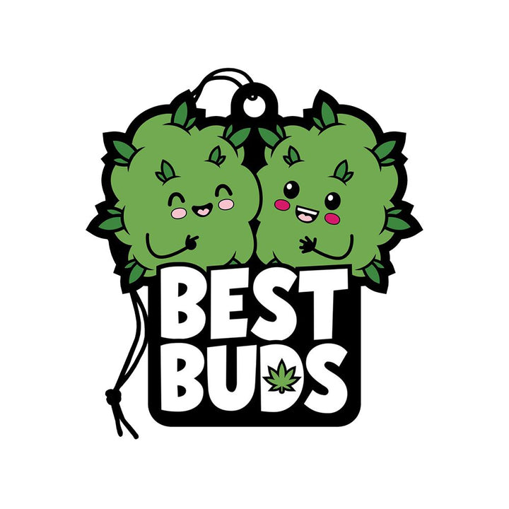 Wood Rocket Car Air Freshener - Best Buds / Pine Scent / 3.5"x3.75" - Headshop.com