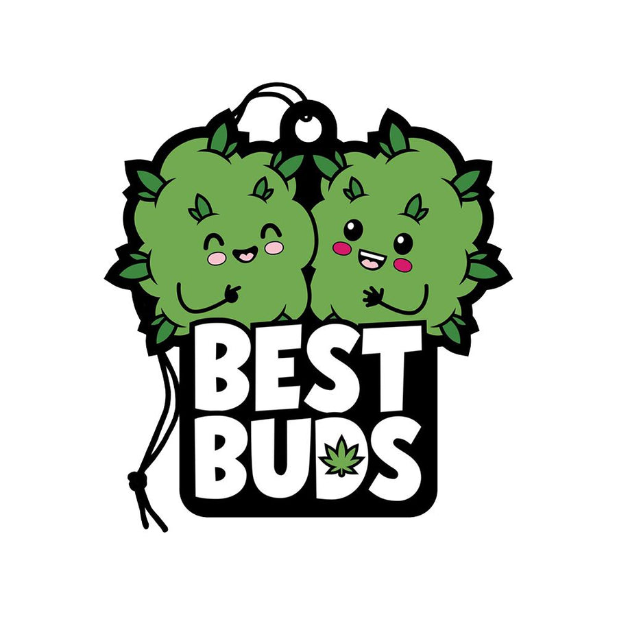 Wood Rocket Car Air Freshener - Best Buds / Pine Scent / 3.5"x3.75" - Headshop.com