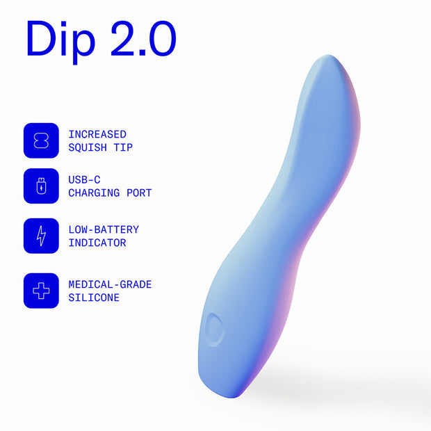 Dame Dip 2.0 Classic Vibrator Periwinkle - Headshop.com