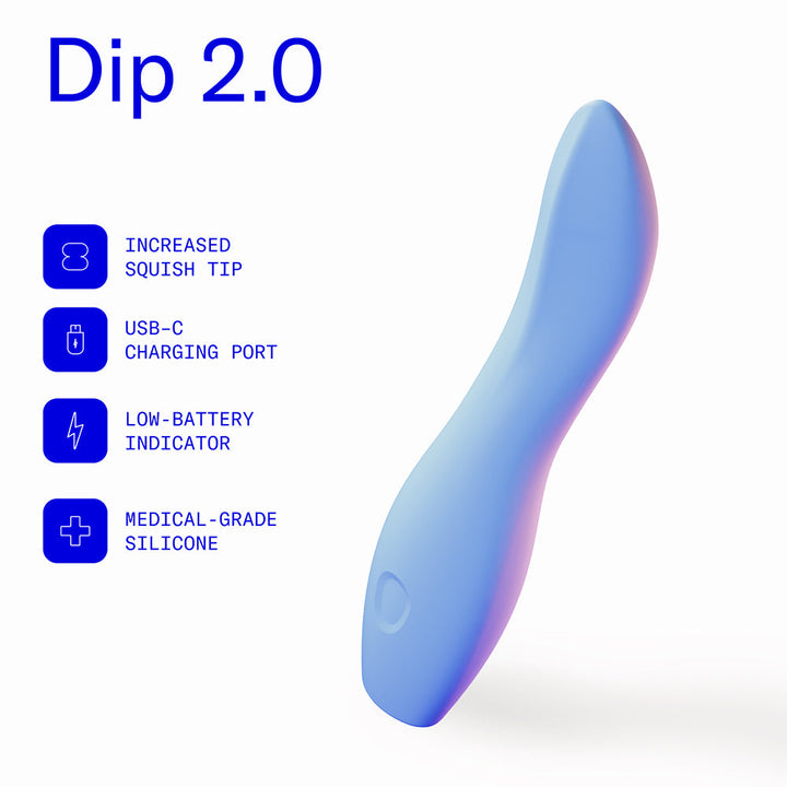 Dame Dip 2.0 Classic Vibrator Periwinkle - Headshop.com