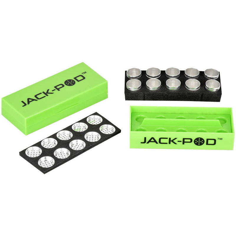 Jack-Pod Fill-iT Tool Dosage Pod Stash Box - 10pk - 10PC DISPLAY - Headshop.com