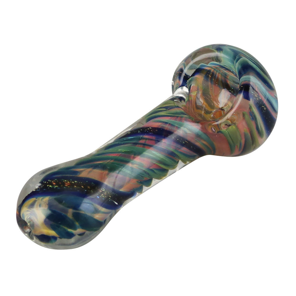 Spiral Fumed Dicro Glass Spoon Pipe - Headshop.com