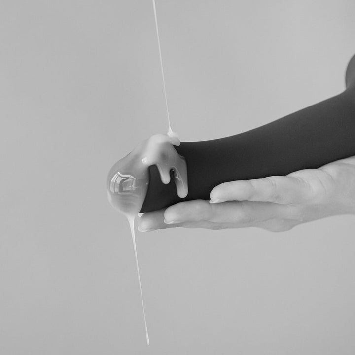 Strap-On-Me Squirting Cum Semi-Realistic Silicone Dildo Black S (fluid not included) - Headshop.com
