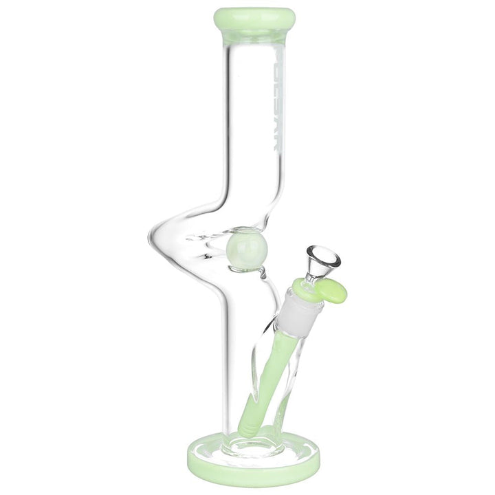 Pulsar Kinked Marble Straight Tube Glass Water Pipe - 12.75" / 14mm F - Headshop.com