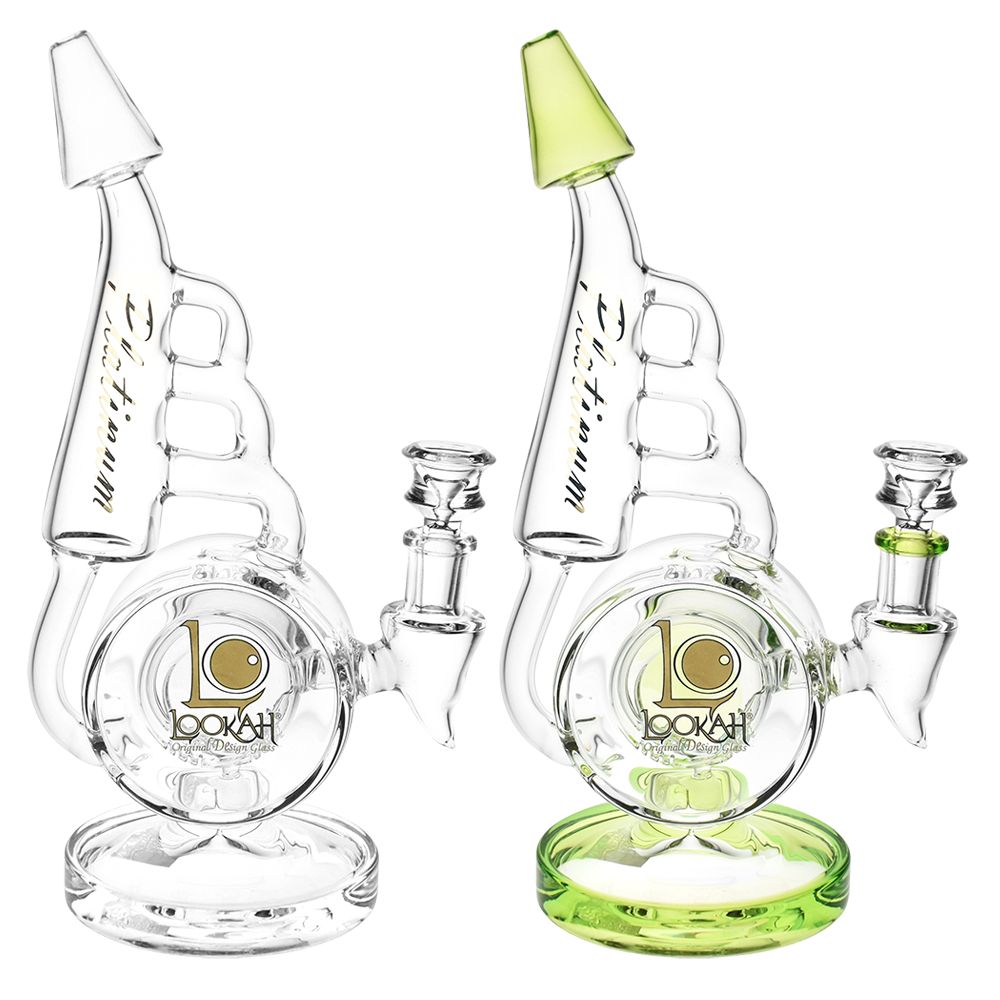 Lookah Glass Horn Recycler Water Pipe | 10.5" | 14mm F - Headshop.com